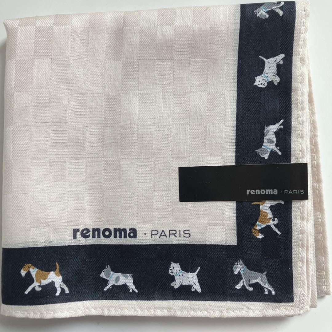 【新品】renoma PARIS ハンカチ 3枚セット ドッグ柄　箱入り — image 5