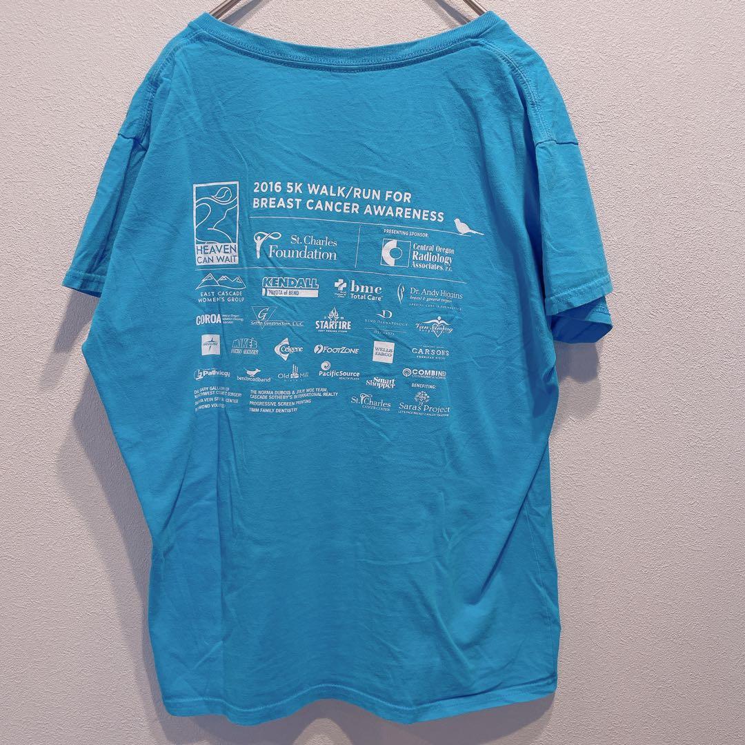 トップス Tシャツ 水色 半袖Tシャツ 【F】海外古着 — image 4