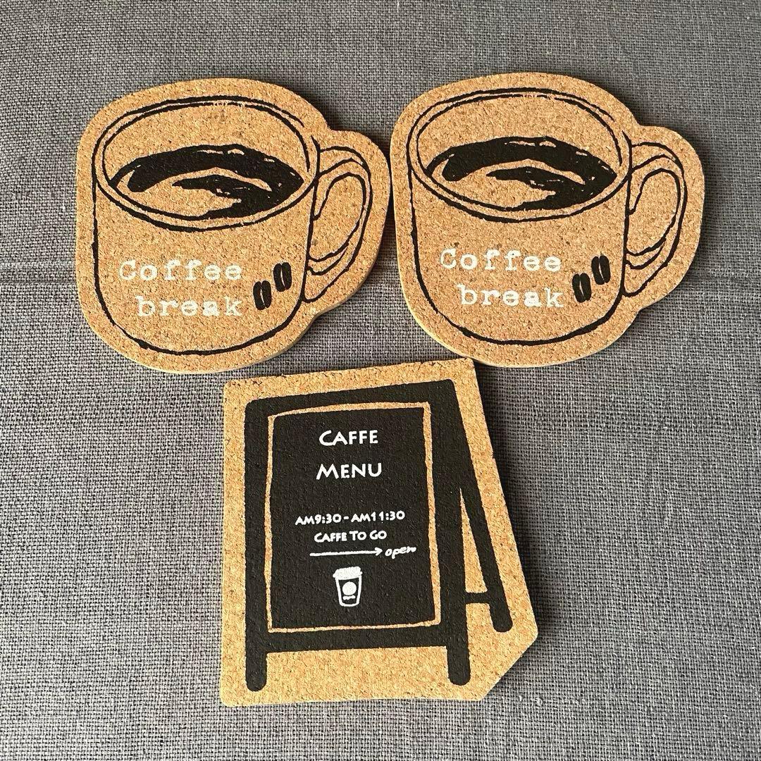 コルクコースター　コーヒー　カフェ　6枚セット — image 2