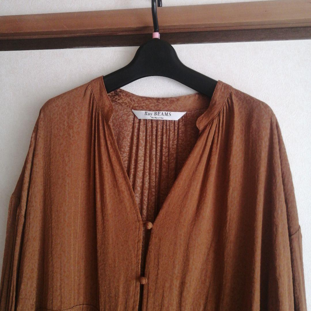 Ray BEAMS ロングワンピース ブラウン — image 2