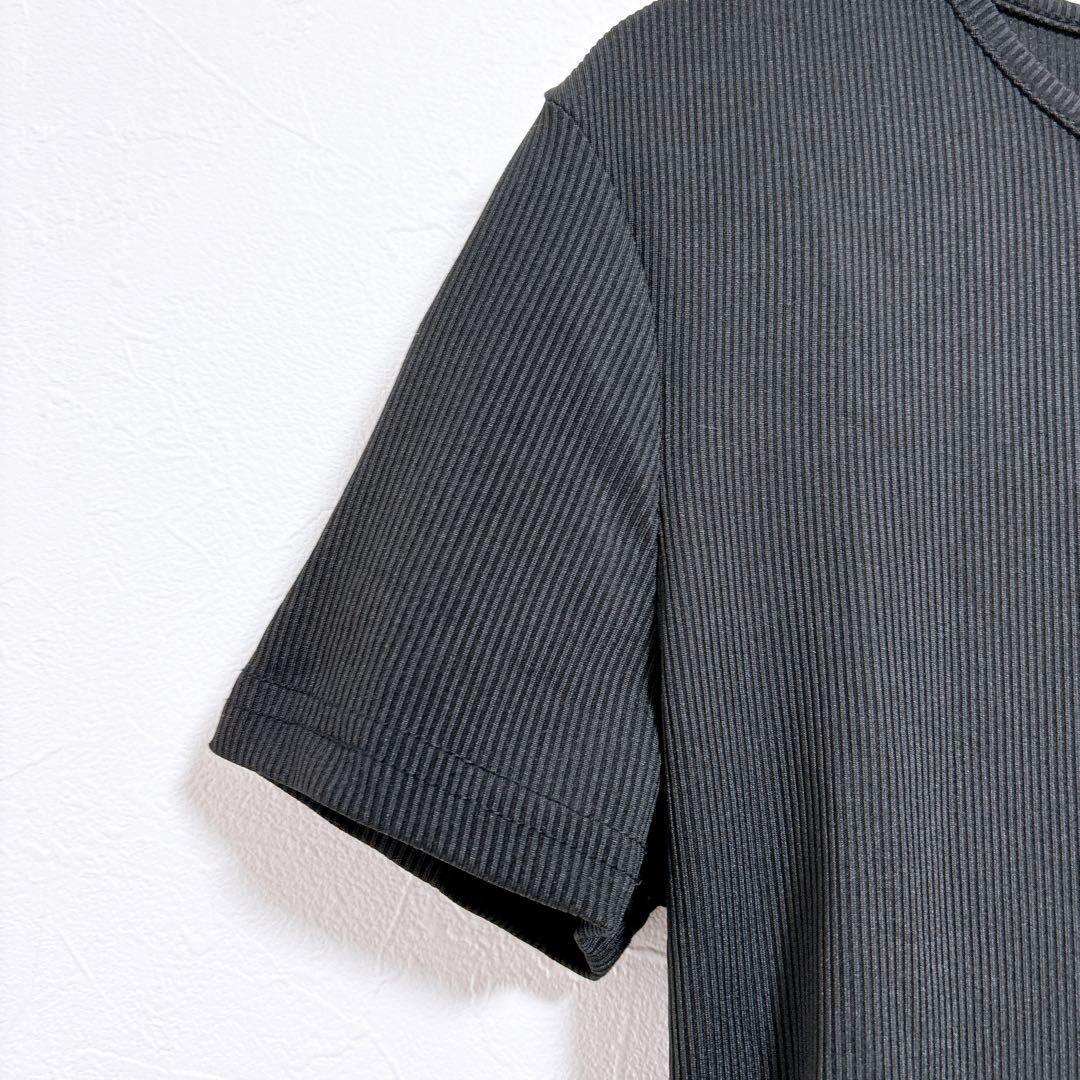 【 Boture 】Tシャツ　半袖　リブ素材 　黒　後ろリボン バックオープン — image 5