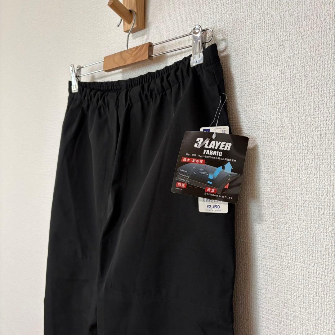 新品 GU メンズ M ブラック ジョガーパンツ　3レイヤーファブリック — image 4