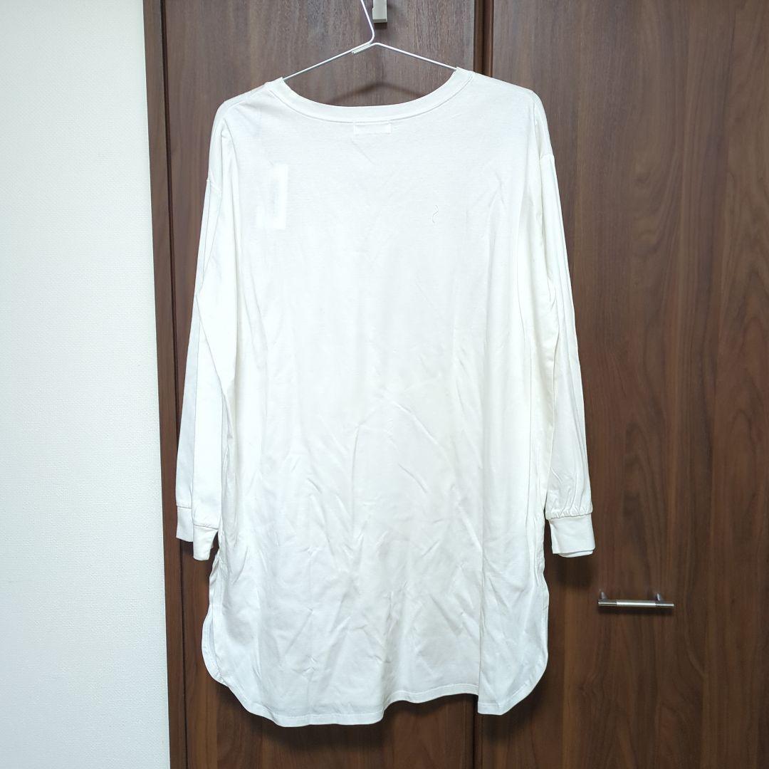 ロングシャツTシャツホワイトフリーサイズ新品未使用 — image 2
