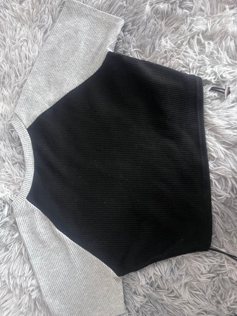 FALLMO STORE バイカラー リブカットソー — image 2