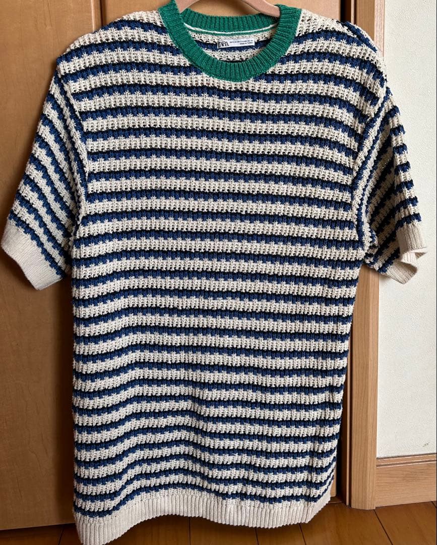 zara ストライプニットTシャツ サマーニット — image 2