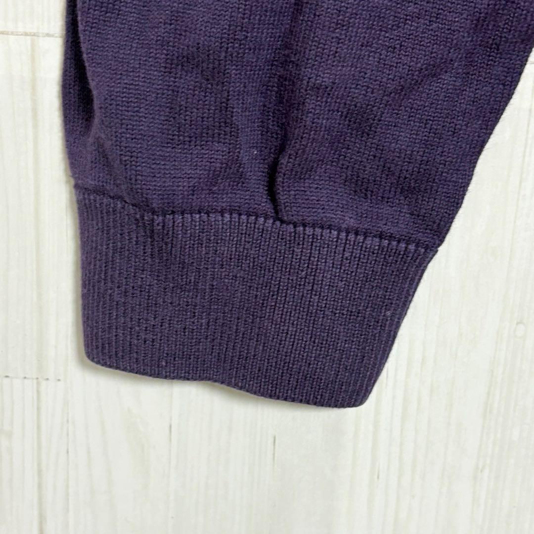 エスオリバー　ラウンドネック 長袖ニット　濃紫　L — image 4
