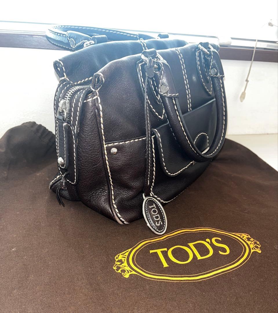 TOD'S レザー ステッチハンドバッグ — image 3