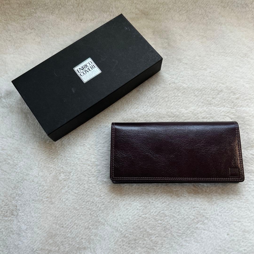 ❤️参考価格:約10,000円❤️未使用❤️エンリココベリ 長財布 チョコ — image 2