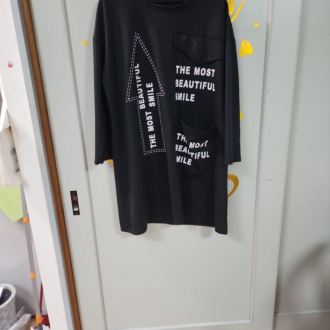黒の長袖プリントワンピース！チュニック❕ — image 1