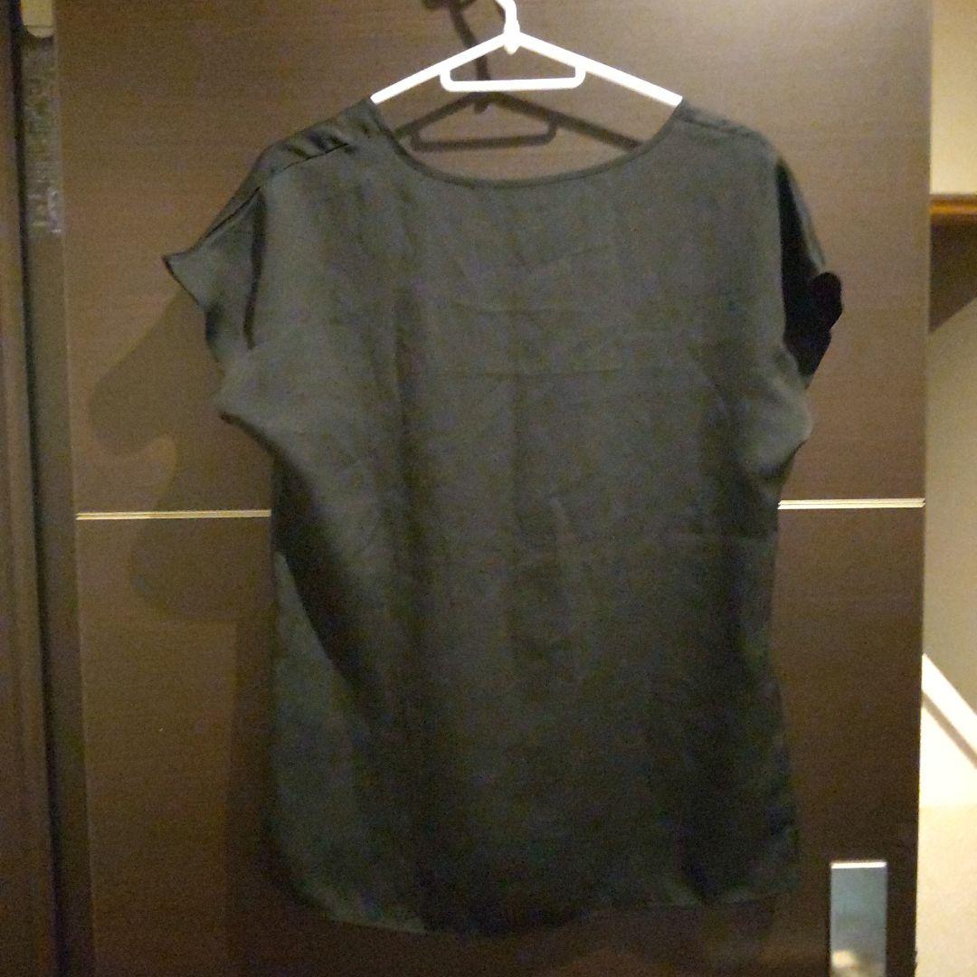 EGOIST サテン 半袖 Tシャツ ブラウス ブラック — image 2