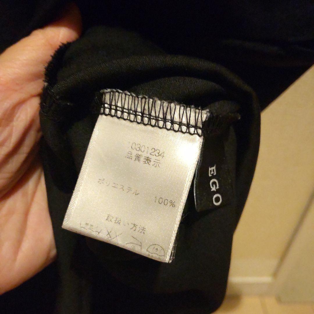 EGOIST サテン 半袖 Tシャツ ブラウス ブラック — image 3