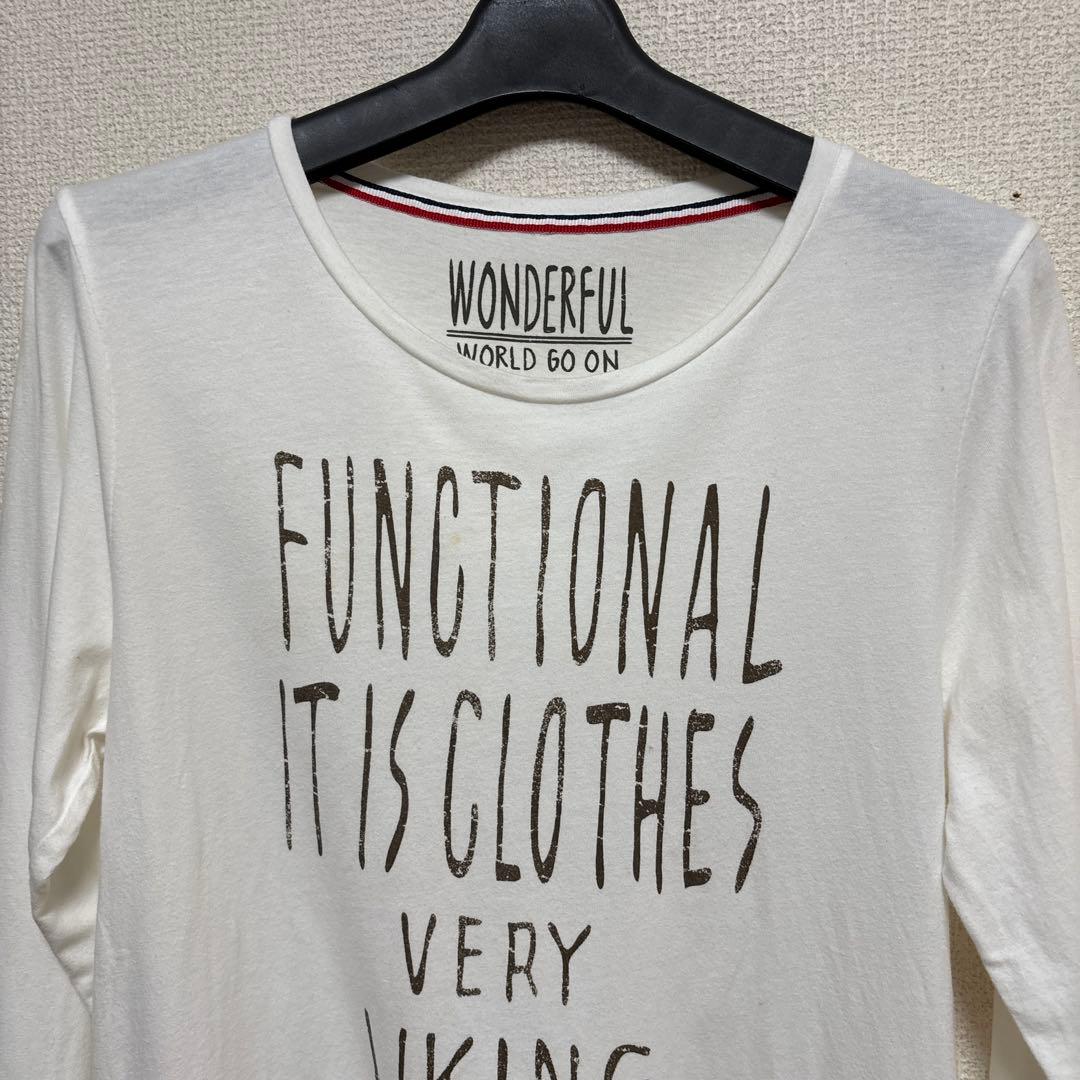 WONDERFUL ロンT カットソー 長袖Tシャツ ホワイト — image 4