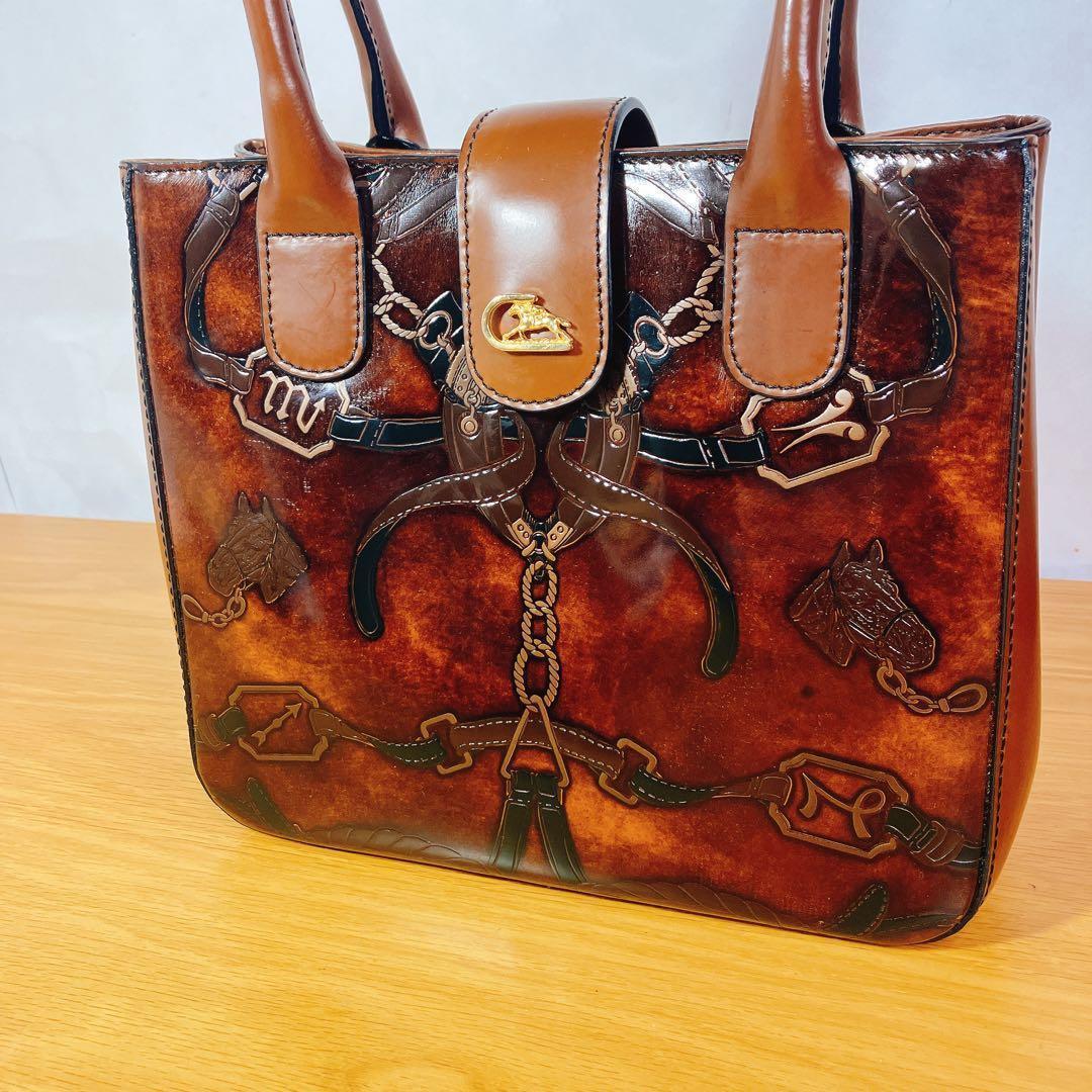 まあ美品】CRISTIAN FLORENCE イタリア製 ハンドバッグ レザー — image 3