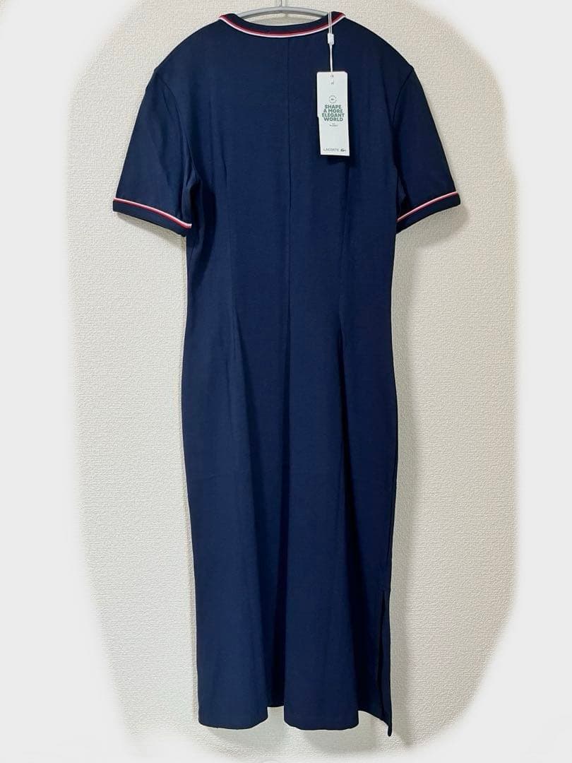 LACOSTE ラインリブTシャツドレス ワンピース — image 2