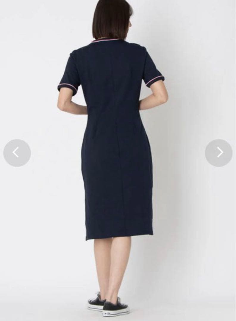 LACOSTE ラインリブTシャツドレス ワンピース — image 5