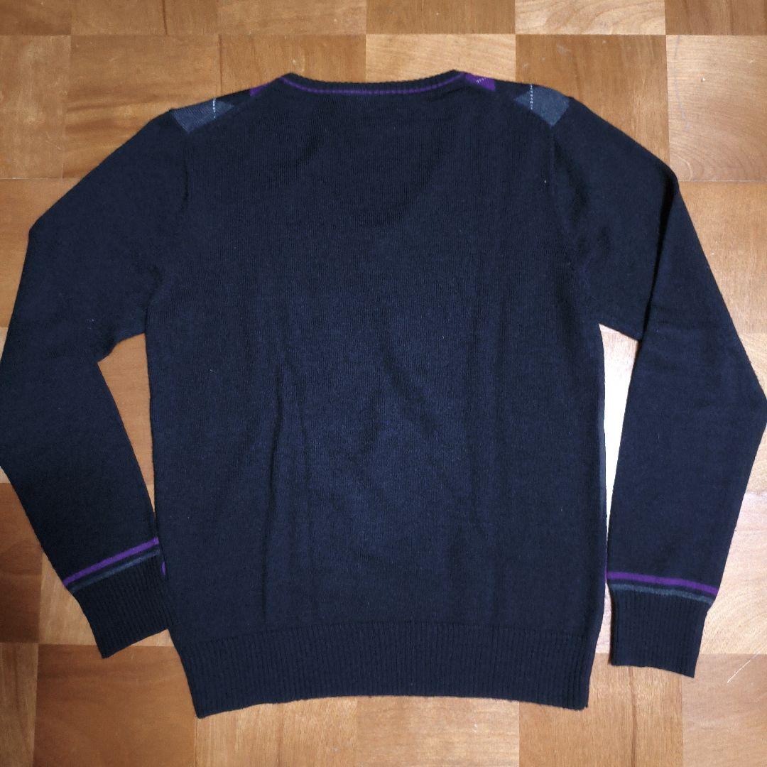 MICHEL KLEIN HOMME アーガイル柄 Vネックニット — image 2