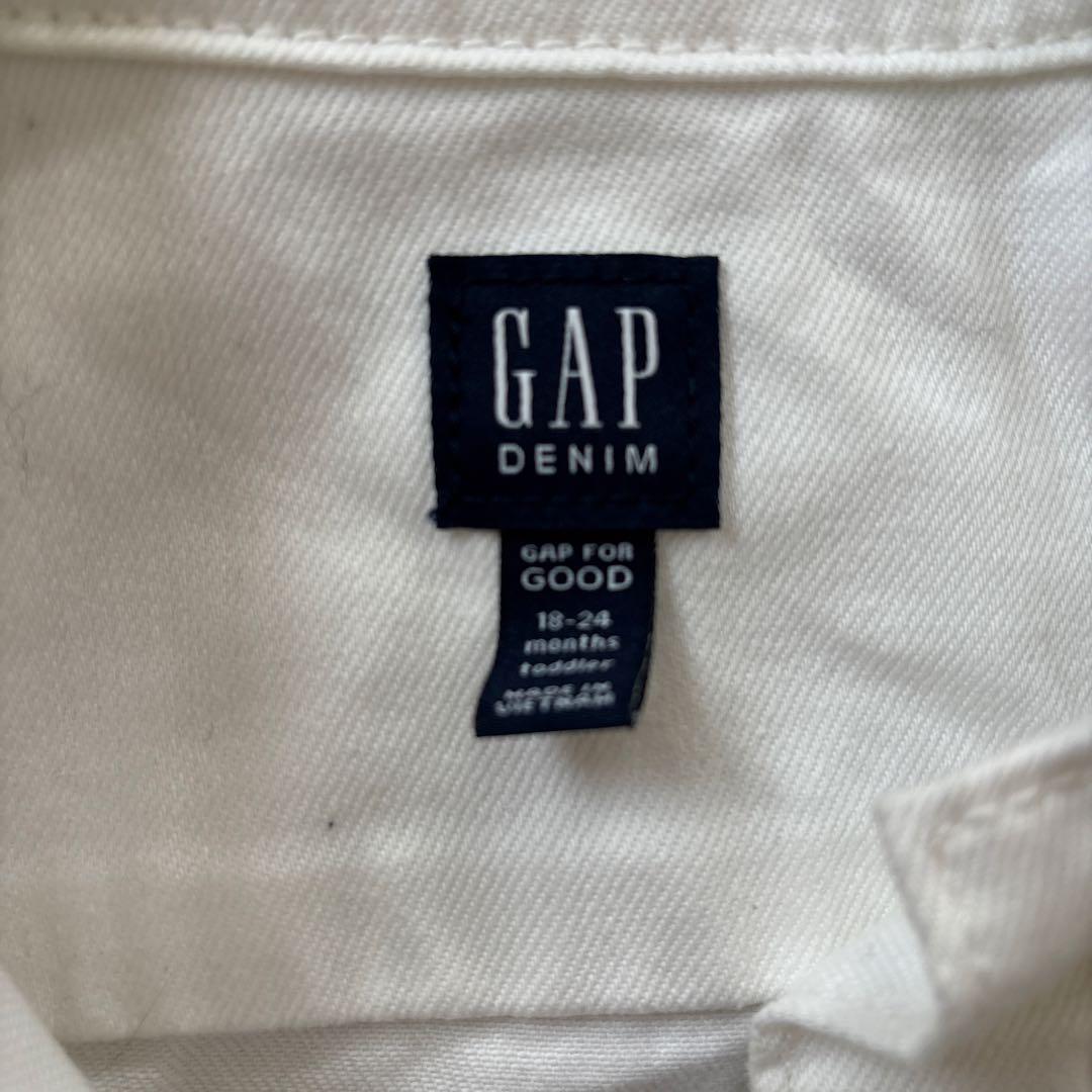 美品　GAP ホワイト デニムジャケット アウター　18-24ヶ月 — image 2