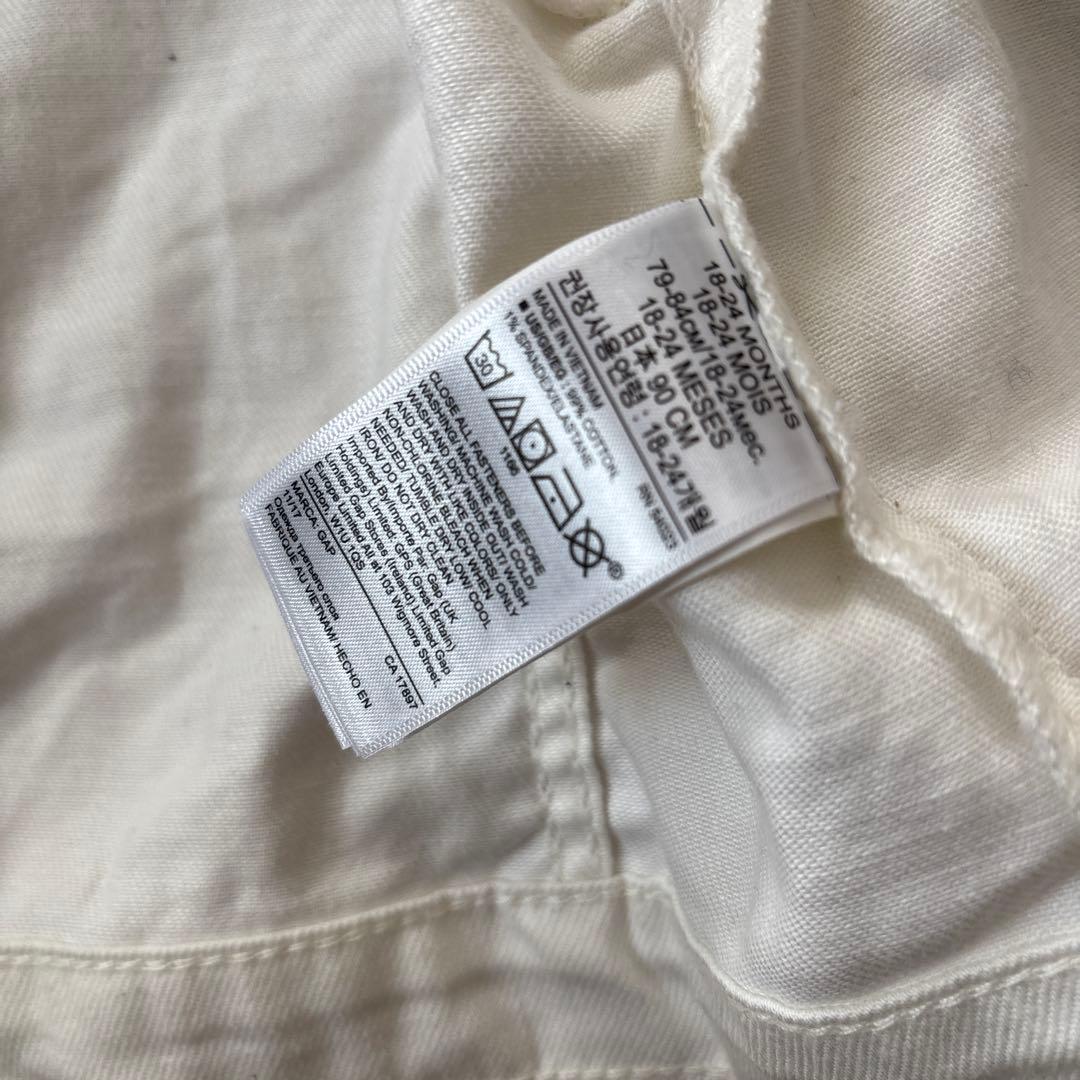 美品　GAP ホワイト デニムジャケット アウター　18-24ヶ月 — image 3