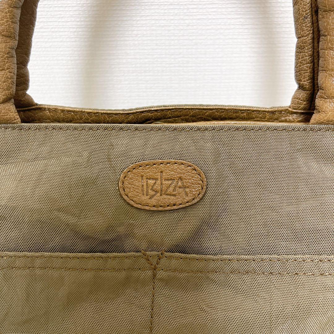 【美品】IBIZA イビサ イビザ てんとう虫 ナイロン レザー ハンドバッグ — image 3