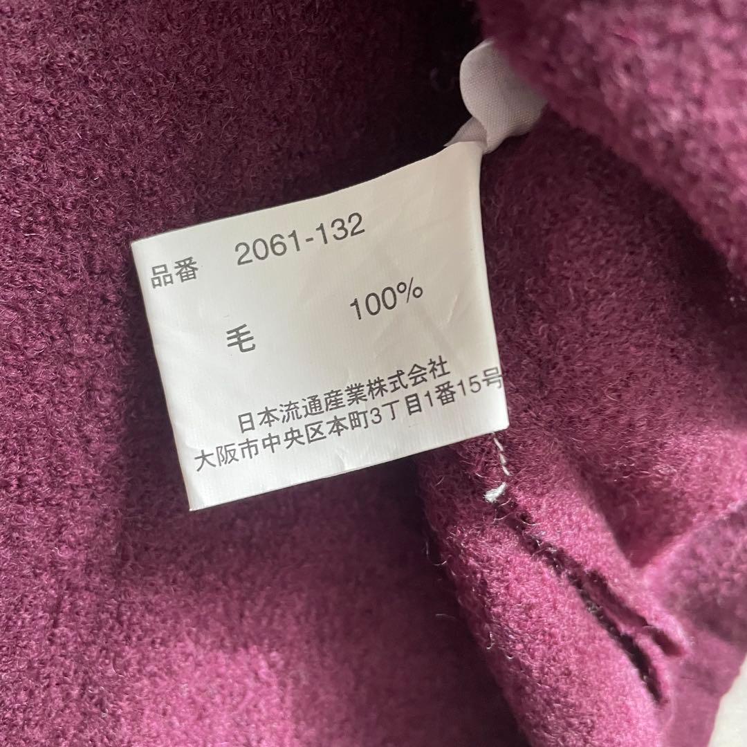 ウール100 ニット セーター Real Up! Vネック M ボルドー 古着 — image 5
