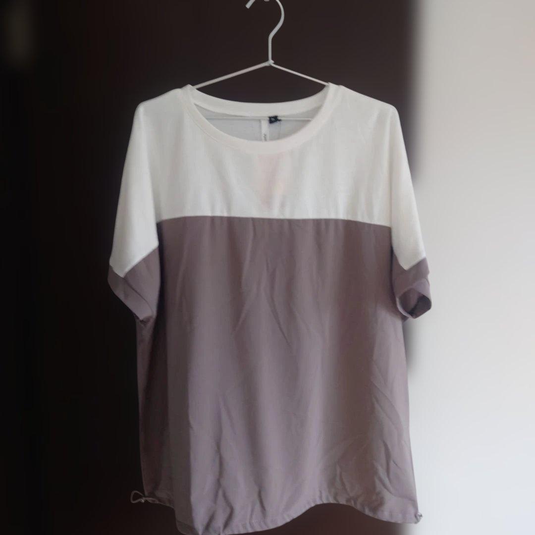 Vanilla studio バイカラー 半袖Tシャツ ドローストリング裾 3L — image 4