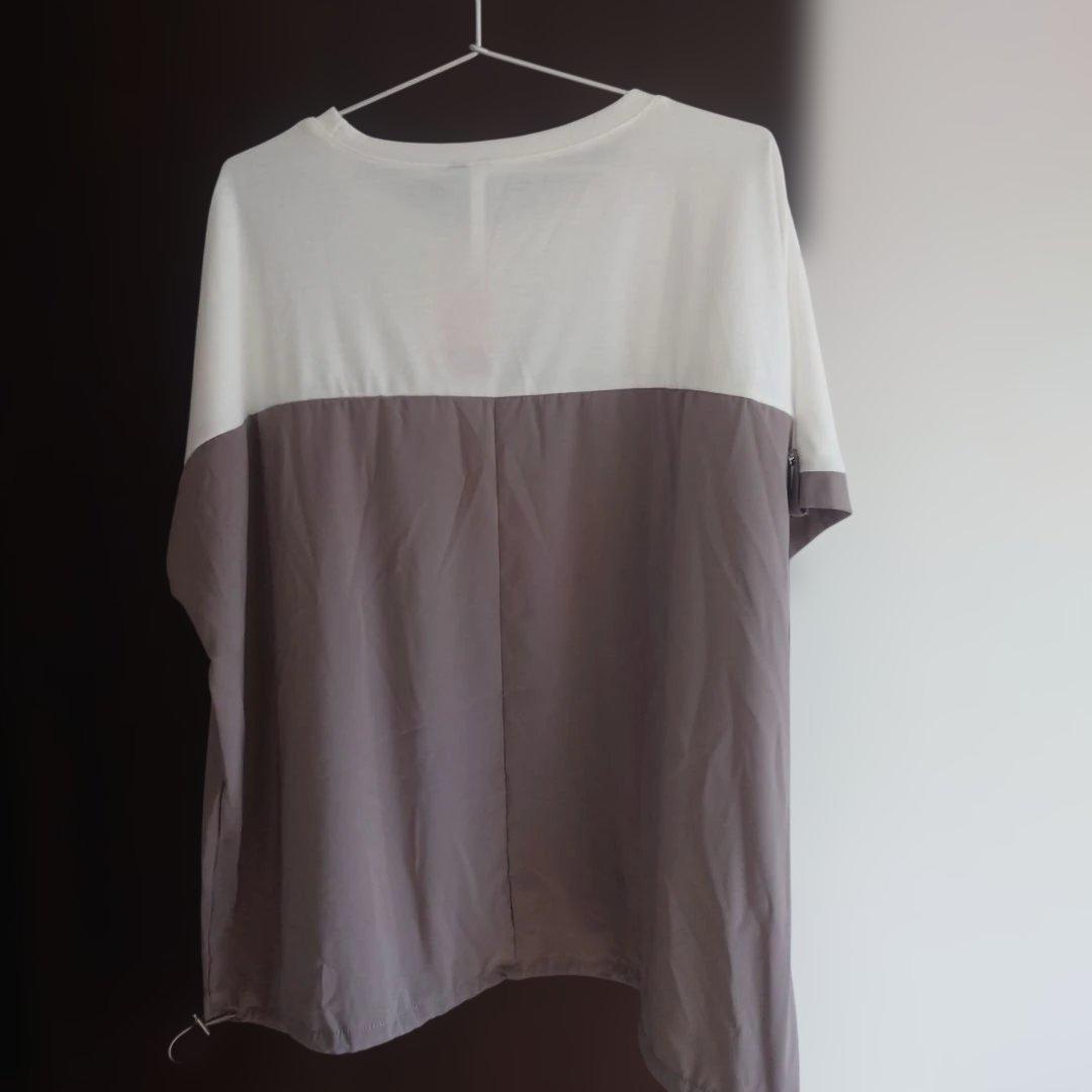 Vanilla studio バイカラー 半袖Tシャツ ドローストリング裾 3L — image 5