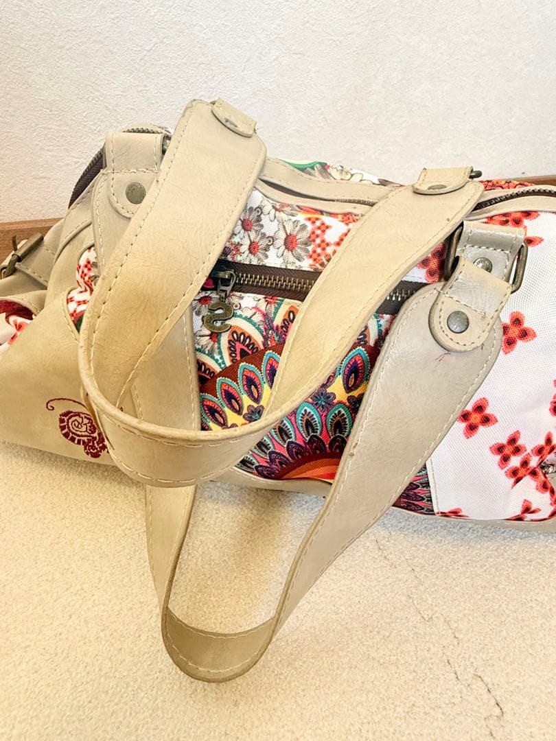 Desigual デシグアル 花柄 ビーズロゴ ハンドバッグ ワンショルダー — image 5