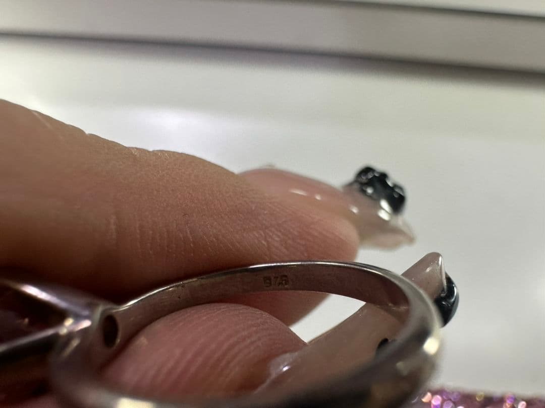 ピンクハートストーン イヤリングセット — image 4
