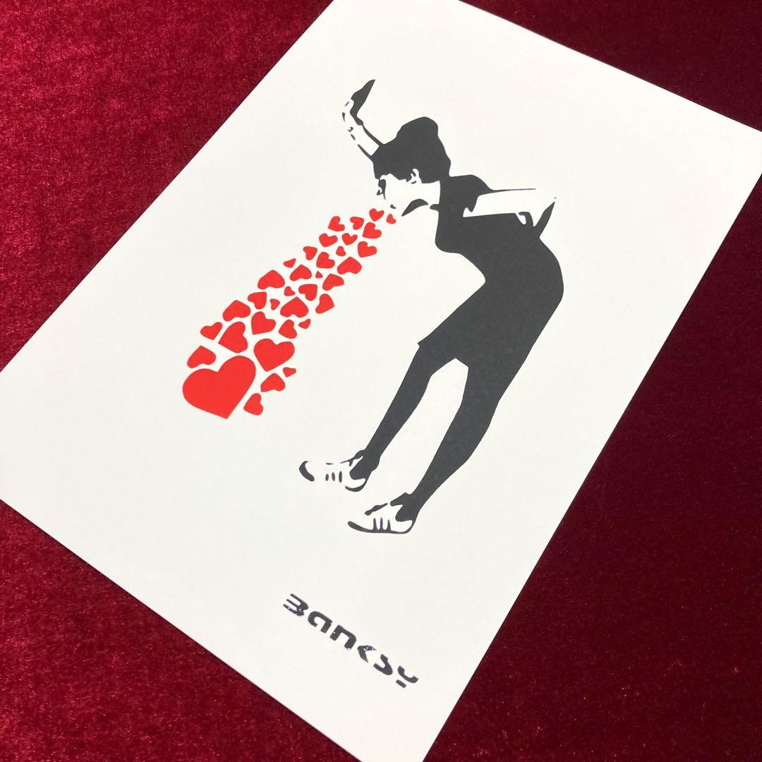【どれでも3枚1500円】ポスター／バンクシー・love sick(白背景) — image 2