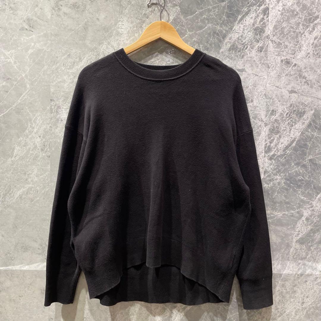 UNIQLO ユニクロ メンズ M チャコール ニット セーター シンプル 秋冬 — image 2