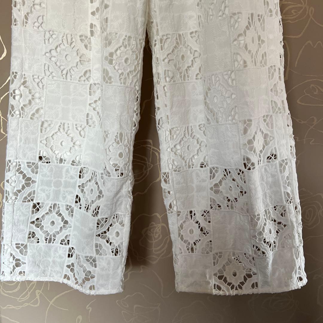 お値下げ‼️今期　美品　希少　SLOBE IENA コットンレースイージーパンツ — image 2