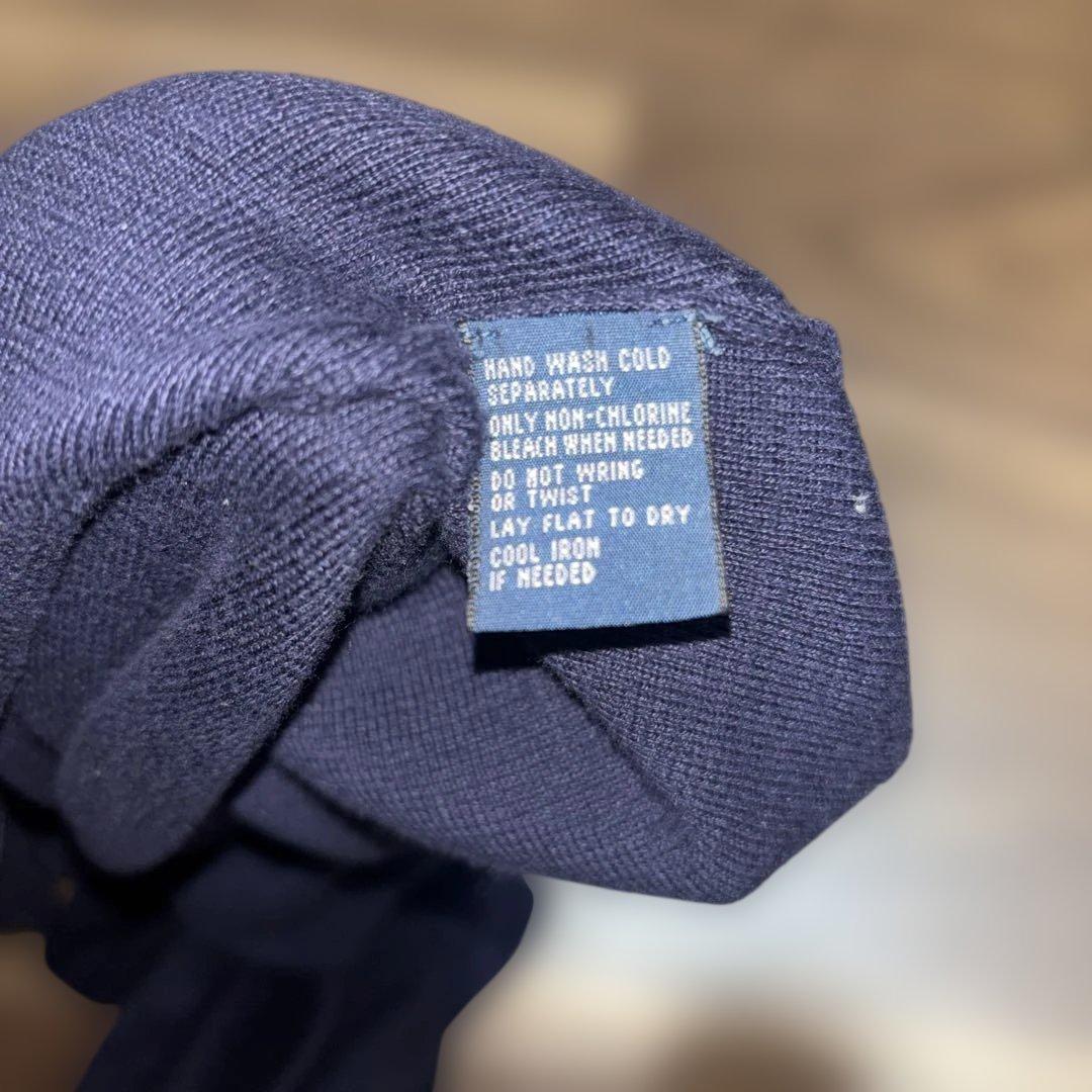 ralphlauren ラルフローレン vネックニット 薄手 90s 茄子紺 — image 3