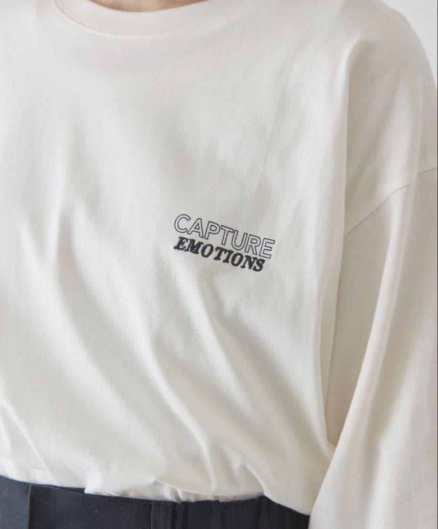 新品　アメリカンホリック　NURTURING 刺繍ロゴロンT オフホワイト　Ｌ — image 4