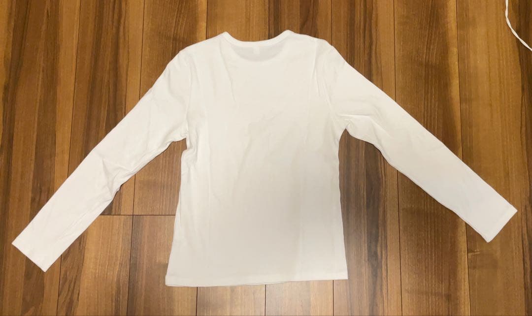 UNIQLO リブクルーネック長袖Tシャツ ホワイト L — image 2
