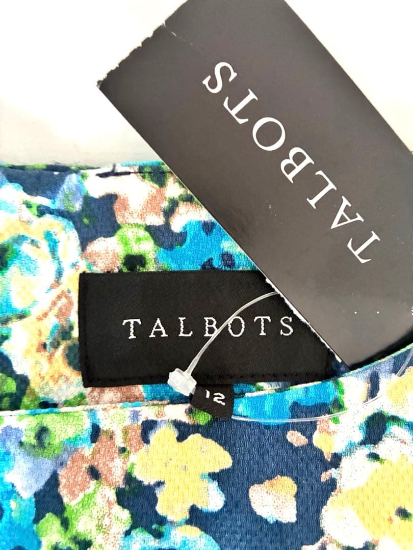 新品未使用　talbot 花柄　半袖　ワンピース　ブルー　2XL — image 4