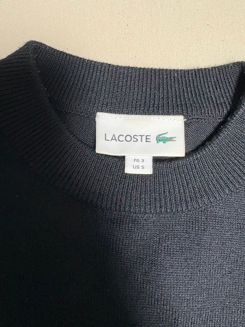 LACOSTE ブラック　セーター ニット S — image 3