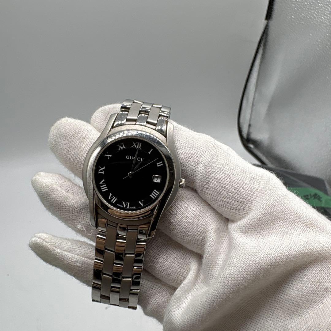 電池交換済GUCCI グッチ 腕時計 5500M Gクラス デイト 黒 — image 4