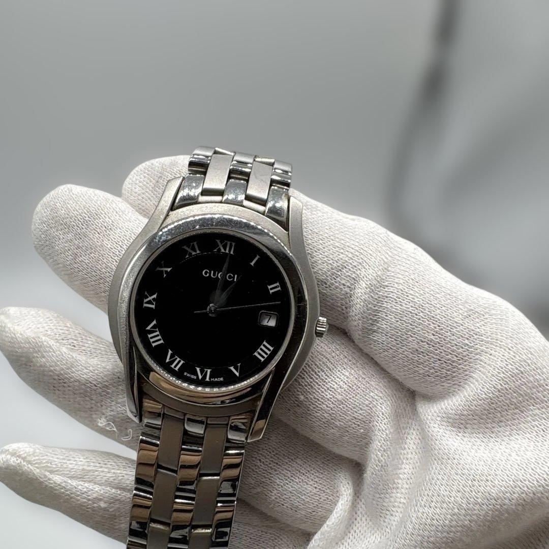 電池交換済GUCCI グッチ 腕時計 5500M Gクラス デイト 黒 — image 5
