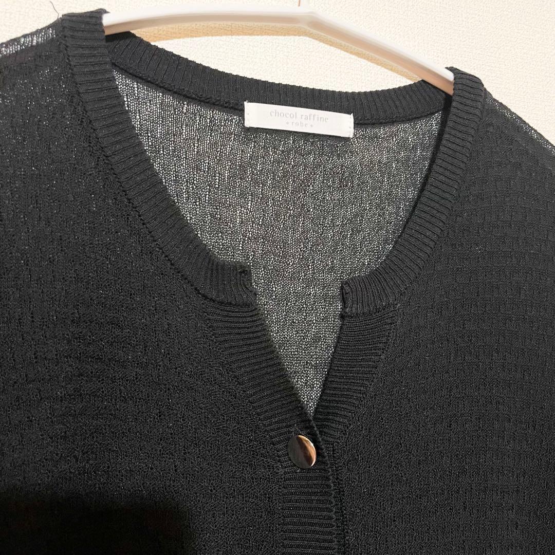 chocol raffine robe ブラック 黒 半袖カーディガン Fサイズ — image 4