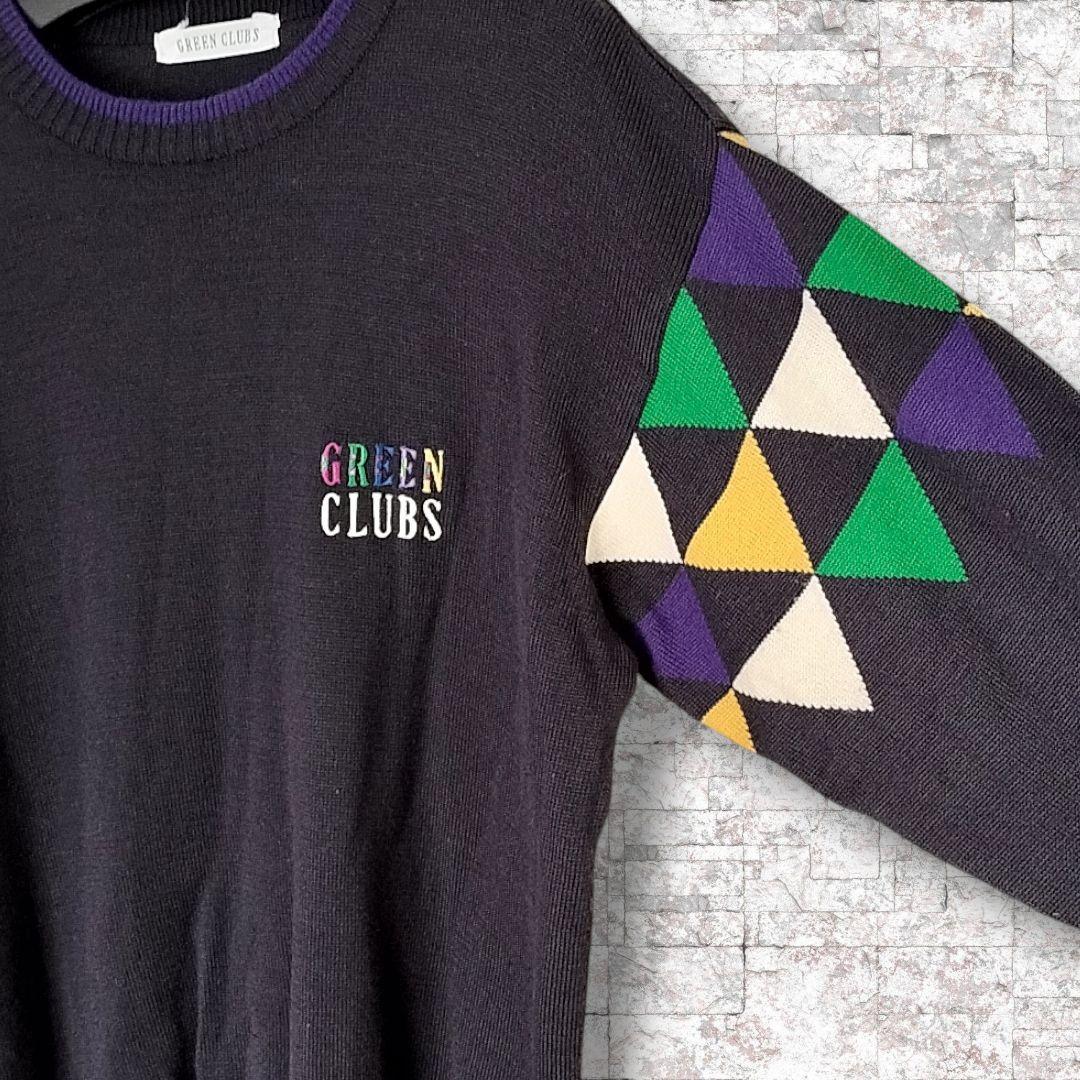 グリーンクラブ GREENCLUBS ゴルフウエア ニット ネイビー 毛100％ — image 4