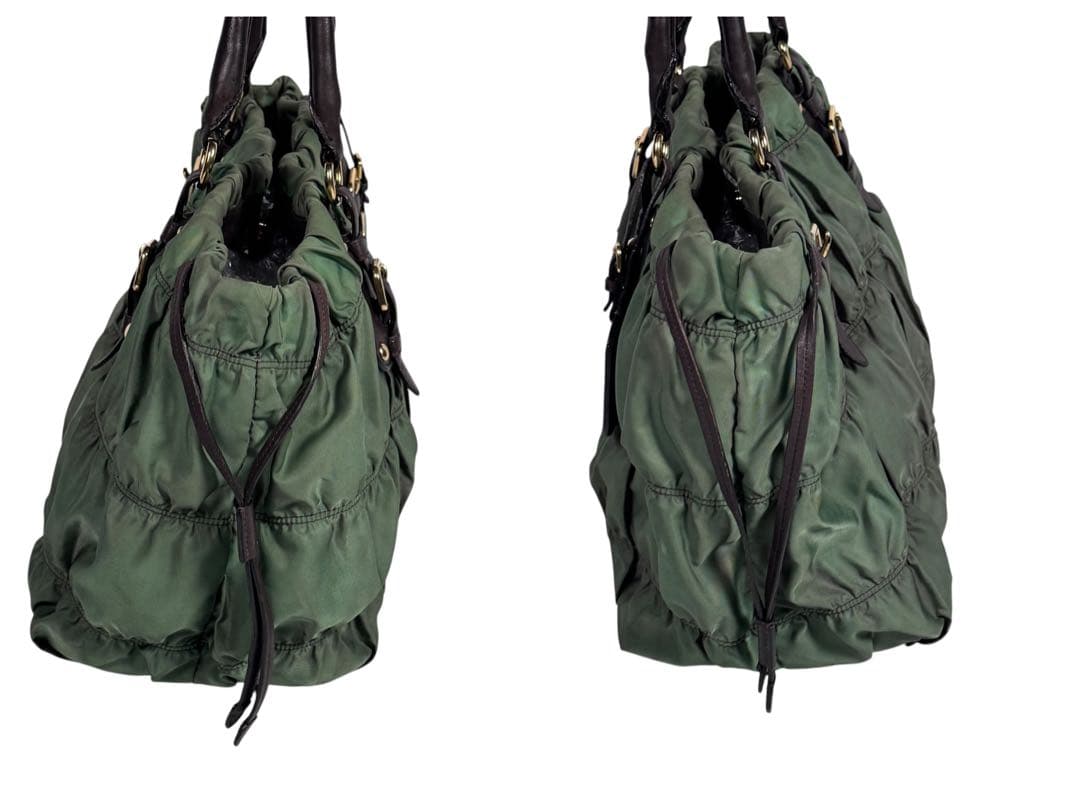PRADA プラダ テスート ナイロン ギャザー ハンドバッグ 2way — image 4