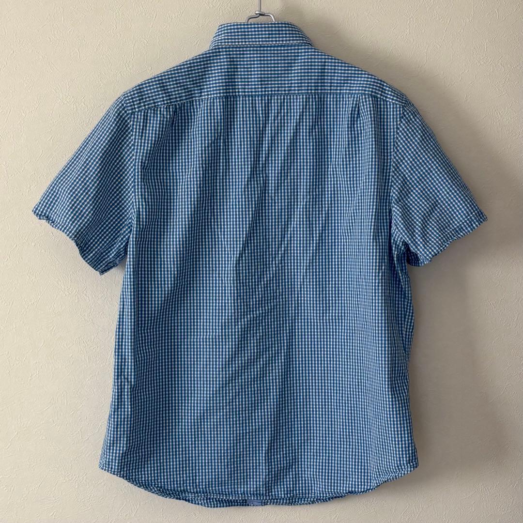 NAUTICA 青ギンガムチェックシャツ L — image 5