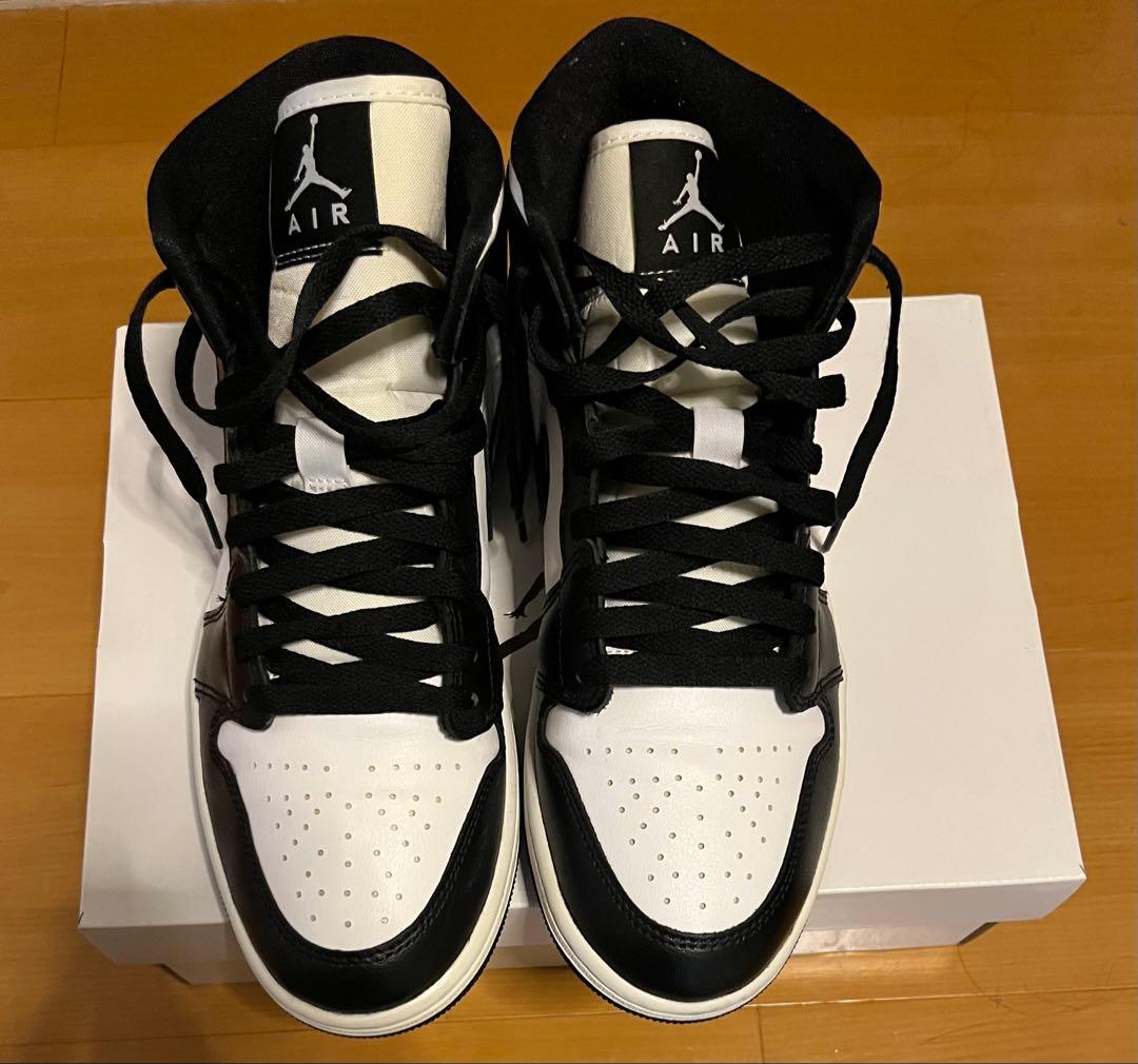 NIKE AIR JORDAN 1 MID パンダ　白　黒 — image 5