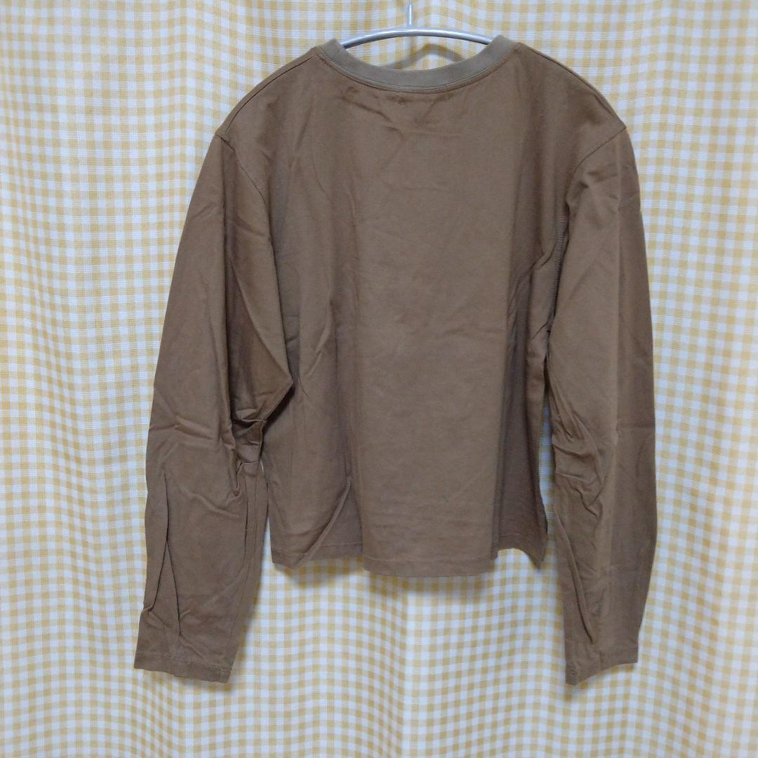 レディース長袖Tシャツ　ショート丈　ブラウン — image 3