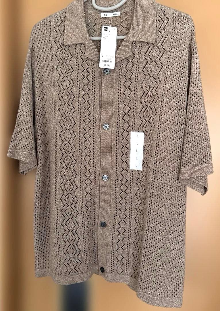 ウォッシャブルメッシュニットシャツ(5分袖) MEN Lサイズ — image 2