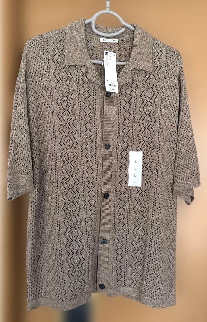 ウォッシャブルメッシュニットシャツ(5分袖) MEN Lサイズ — image 3