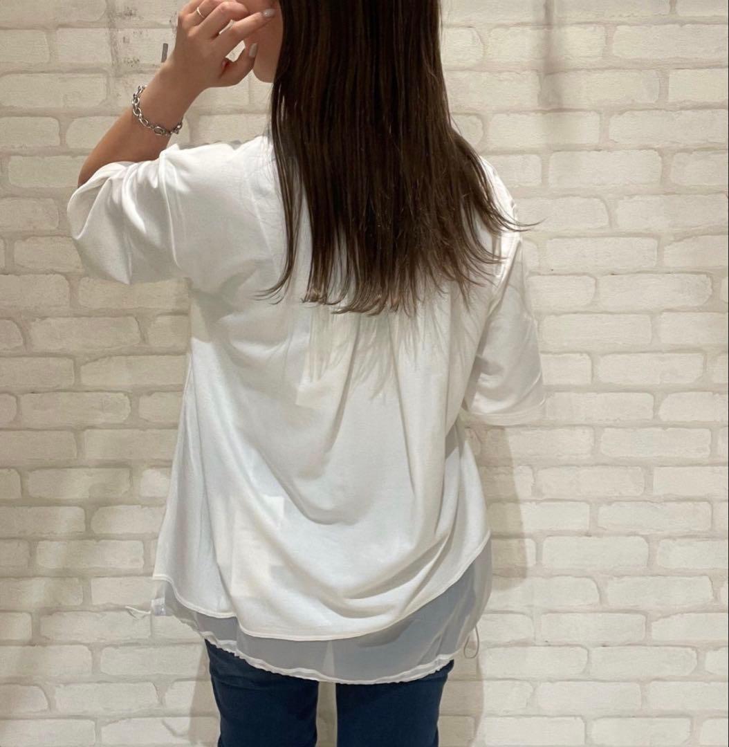 33℃ サーティスリーディグリー　レースパッチドライタッチプルオーバー　Tシャツ — image 3