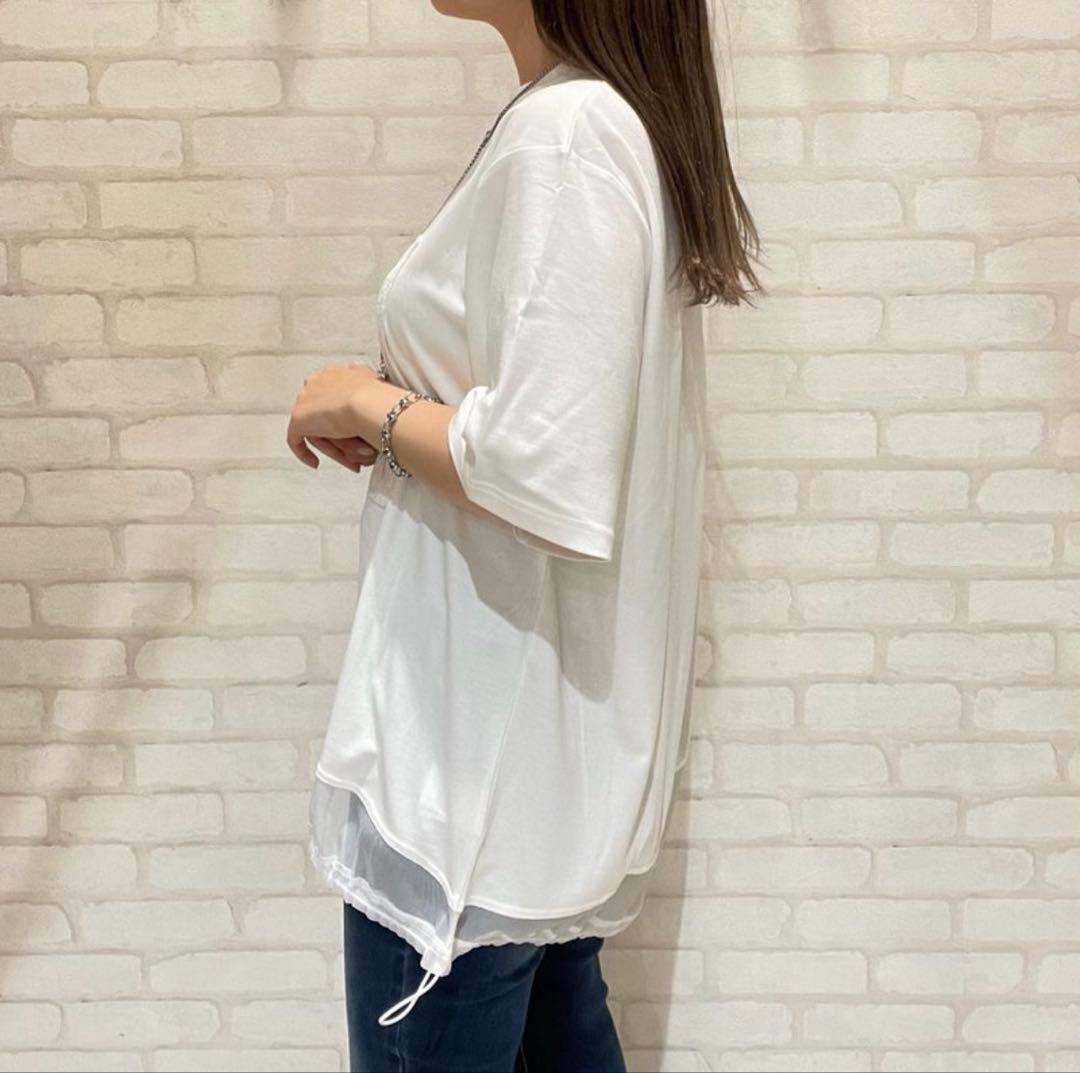 33℃ サーティスリーディグリー　レースパッチドライタッチプルオーバー　Tシャツ — image 4