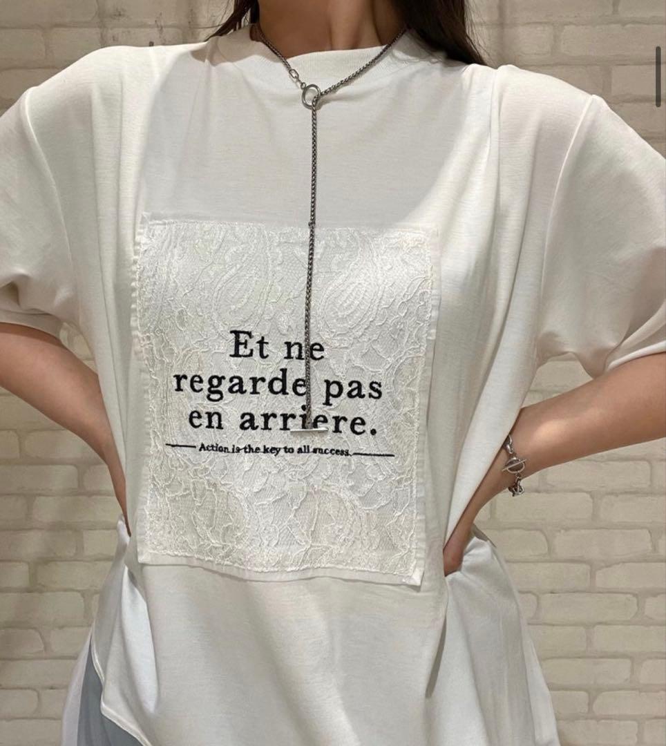 33℃ サーティスリーディグリー　レースパッチドライタッチプルオーバー　Tシャツ — image 5