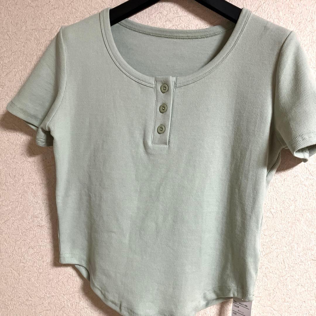 新品　タグ付き　Ada. エイダ　ヘンリーネック ラウンドへム 半袖 — image 3